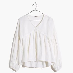 Madewell Monterey Top in white NWT